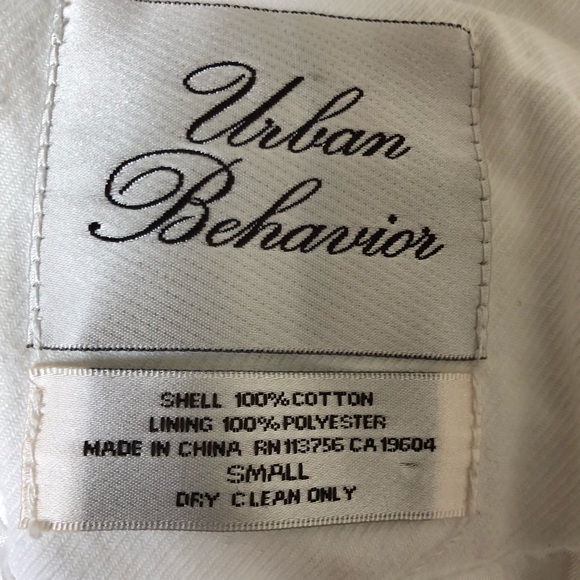 Urban Behavior Cotton Blazer Jacket Size S - Picture 7 of 7